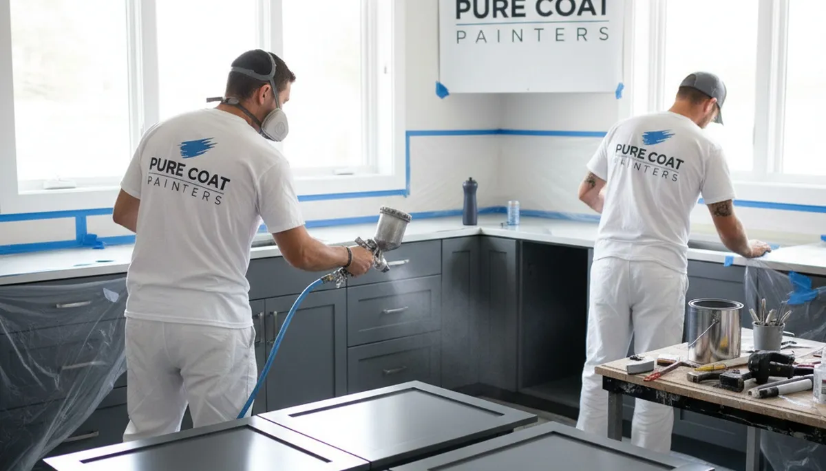 Professional cabinet painting service in Vancouver, WA kitchen by expert local house painters